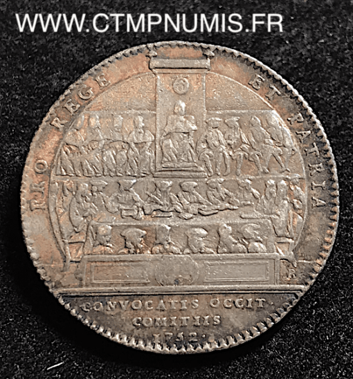 JETON ARGENT LANGUEDOC 1752 LES ETATS REUNIS