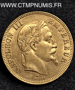 100 FRANCS OR NAPOLEON III TETE LAUREE 1862 PARIS