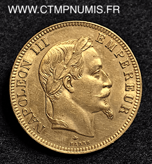 100 FRANCS OR NAPOLEON III TETE LAUREE 1862 PARIS