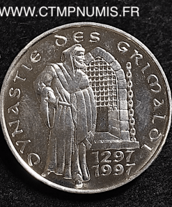 MONACO 100 FRANCS ARGENT  GRIMALDI 1297 1997