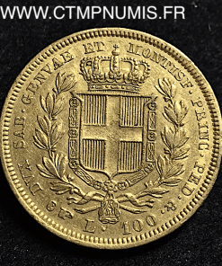 ITALIE 100 LIRE OR CHARLES ALBERT 1834 TURIN