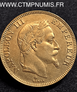 100 FRANCS OR NAPOLEON III 1869 BB STRASBOURG