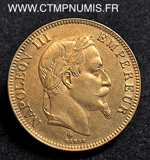 100 FRANCS OR NAPOLEON III  1869 BB STRASBOURG