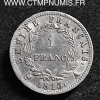 1 FRANC ARGENT NAPOLEON I° EMPIRE 1813 A PARIS