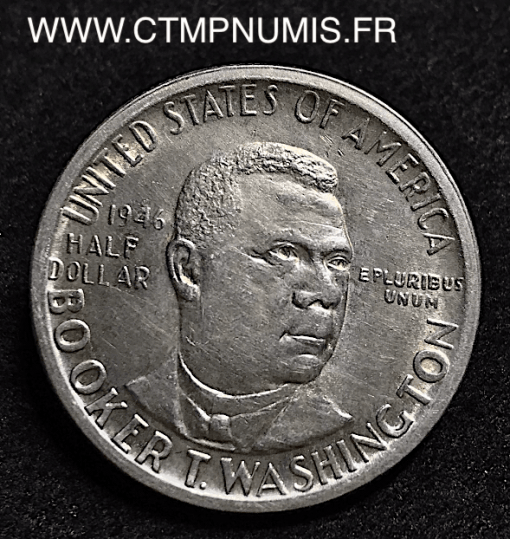 USA 1/2 DOLLAR ARGENT BOOKER T. WASHINGTON 1946 SUP