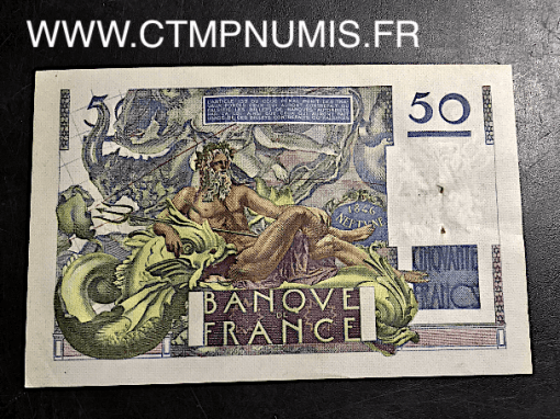 BILLET 50 FRANCS LEVERRIER  DU 3 OCTOBRE 1946