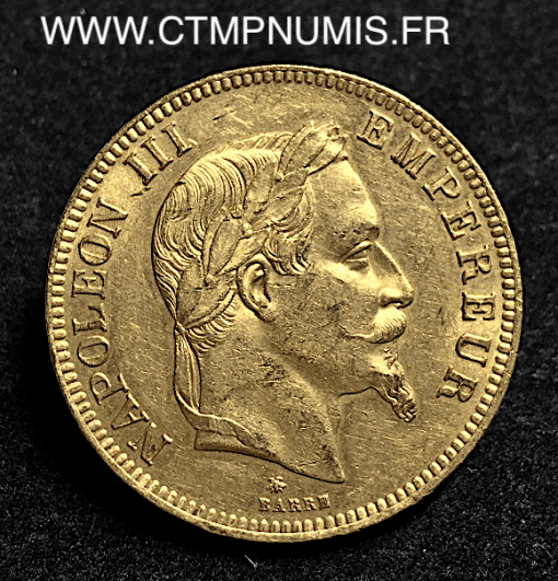 100 FRANCS OR NAPOLEON III TETE LAUREE 1862 PARIS