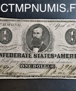 USA BILLET 1 DOLLAR RICHMOND 1863