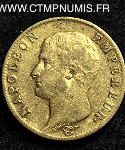 20 FRANCS OR NAPOLEON EMPEREUR 1806 A PARIS