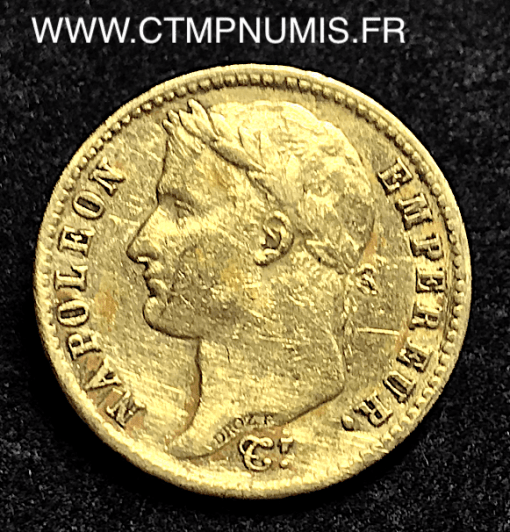 20 FRANCS OR NAPOLEON I° EMPIRE 1814 A PARIS