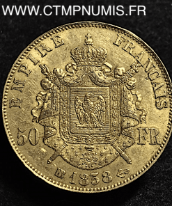 50 FRANCS OR NAPOLEON III 1858 BB STRASBOURG