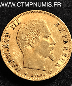 5 FRANCS OR NAPOLEON III 1860 A PARIS ABEILLE