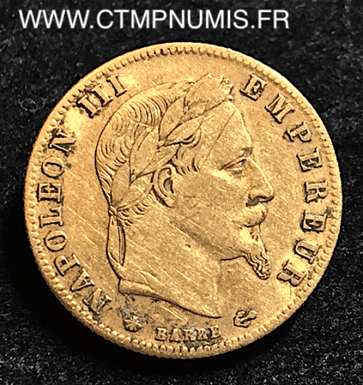 5 FRANCS OR NAPOLEON III TETE LAUREE 1866 A PARIS