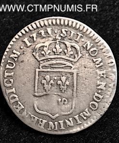 LOUIS XV 1/12 ECU DE FRANCE 1721 M TOULOUSE