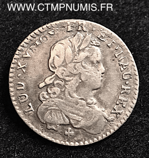 LOUIS XV 1/12 ECU  DE FRANCE 1721 M TOULOUSE