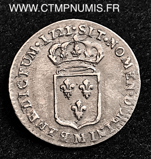 LOUIS XV 1/12 ECU DE FRANCE 1721 M TOULOUSE