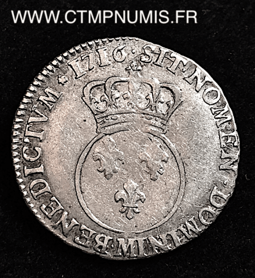 LOUIS XV 1/10 ECU VERTUGADIN 1716 M TOULOUSE