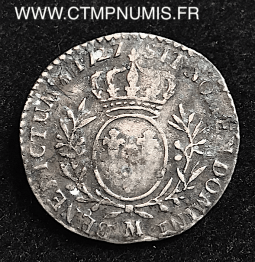 LOUIS XV 1/10 ECU ARGENT 1727 M TOULOUSE