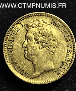 20 FRANCS OR LOUIS PHILIPPE I° 1831 W LILLE 