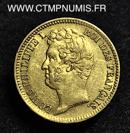 20 FRANCS OR LOUIS PHILIPPE I° 1831 W LILLE