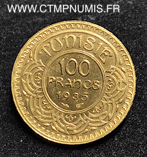 TUNISIE COLONIE FRANCAISE 100 FRANCS OR 1935 SUP