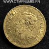 ITALIE 10 LIRE OR VICTOR EMMANUEL II 1865 T TURIN