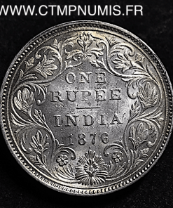 INDES 1 RUPEE ARGENT VICTORIA 1876 BOMBAY