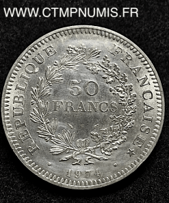 50 FRANCS ARGENT HERCULE AVERS 20 FRANCS 1974 