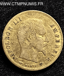 5 FRANCS OR NAPOLEON III TETE NUE 1858 A PARIS