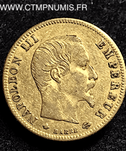 5 FRANCS OR NAPOLEON TETE NUE 1859 STRASBOURG