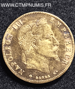 5 FRANCS OR NAPOLEON III 1866 BB STRASBOURG