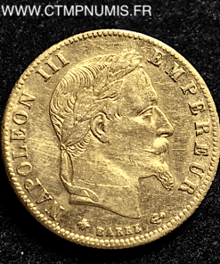 5 FRANCS OR NAPOLEON III TETE LAUREE 1868 A PARIS