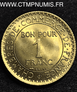 1 FRANC DOMARD CHAMBRES DE COMMERCE 1920 SPL