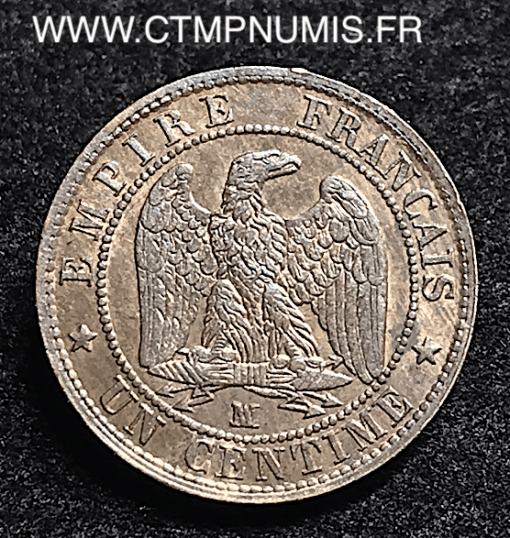 1 CENTIME NAPOLEON TETE NUE 1854 MA MARSEILLE