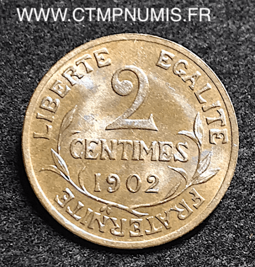 2 CENTIMES DANIEL DUPUIS 1902 SPL