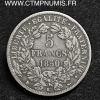 5 FRANCS CERES ARGENT 1850 K BORDEAUX