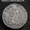 LOUIS XV 1/3 ECU DE FRANCE ARGENT 1721 W LILLE