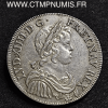 LOUIS XIV 1/2 ECU ARGENT MECHE COURTE 1644 PARIS