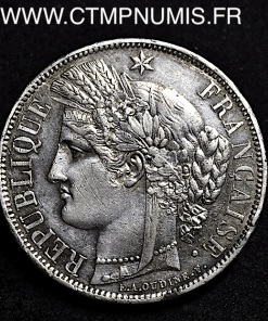 5 FRANCS ARGENT CERES III° REPUBLIQUE 1870 A PARIS