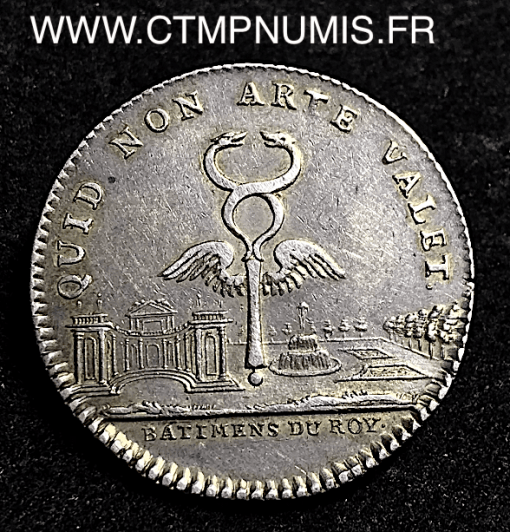 JETON ARGENT LOUIS XV BATIMENTS DU ROI CADUCEE