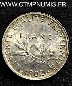 1 FRANC ARGENT SEMEUSE 1902 SUP