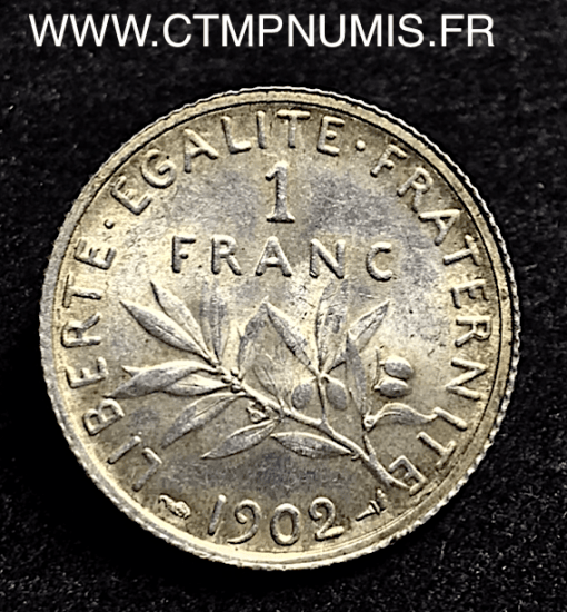 1 FRANC ARGENT SEMEUSE 1902 SUP