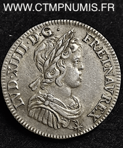 LOUIS XIV 1/4 ECU A LA MECHE COURTE 1643 A PARIS