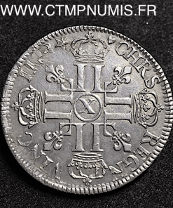 LOUIS XIV ECU ARGENT AUX 8 L 1° TYPE 1690 X AMIENS