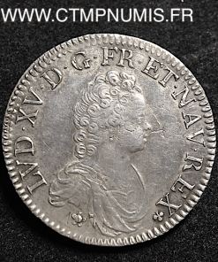 LOUIS XV ECU ARGENT VERTUGADIN 1717 X AMIENS