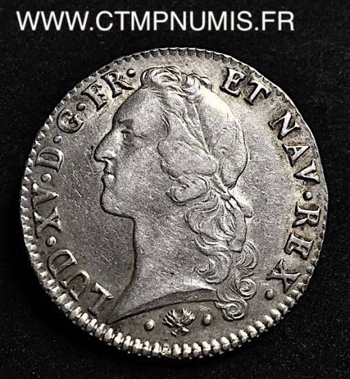 LOUIS XV ECU ARGENT AU BANDEAU 1767 L BAYONNE