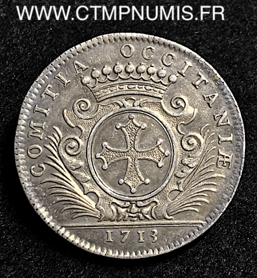 JETON ARGENT LOUIS XIV LANGUEDOC OCCITANIE 1713