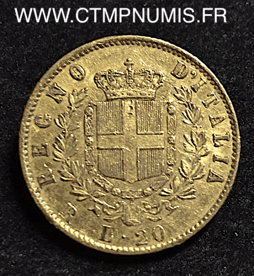 ITALIE 20 LIRE OR VICTOR EMMANUEL II 1871 ROME