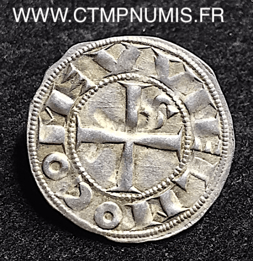 LANGUEDOC GUILLAUME IX D'AQUITAINE DENIER ARGENT TOULOUSE