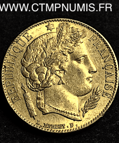 20 FRANCS OR CERES II° REPUBLIQUE 1851 A PARIS